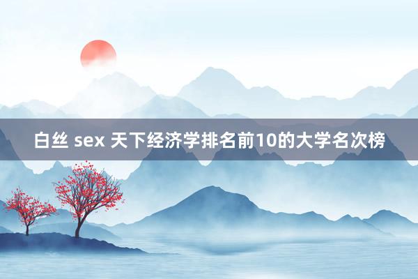 白丝 sex 天下经济学排名前10的大学名次榜